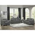 thumbnail image 4 of Lexicon Denizen Leather Match Sofa in Dark Gray, 4 of 7