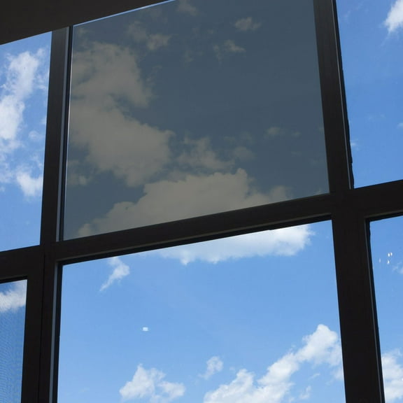 WHAMVOX Black One Way Mirror Privacy Window Film for Decor Made from PET Material Blocks UV Rays and Heat 1 Roll