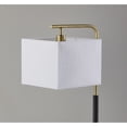 thumbnail image 5 of Adesso Flora Table Lamp, Black & Antique Brass, Off-White Textured Fabric Shade, 5 of 6