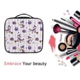thumbnail image 6 of FORMRS Travel Makeup Bag Large Capacity Train Case Cosmetic Organizer with Adjustable Dividers, Purple Halloween Gooses, 6 of 8