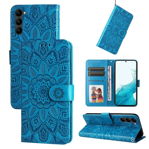 For Samsung Galaxy S23  5G Embossed Sunflower Leather Phone Case For Samsung Galaxy S23  5G