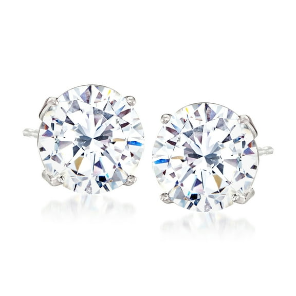 Ross-Simons 6.00 ct. t.w. CZ Stud Earrings in Sterling Silver, Women's, Adult