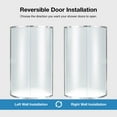 thumbnail image 5 of Ove Decors Breeze 34 in x 34 in x 77 in H Curved Corner Shower with Frosted Glass & Shower Base and Chrome Hardware, 5 of 15