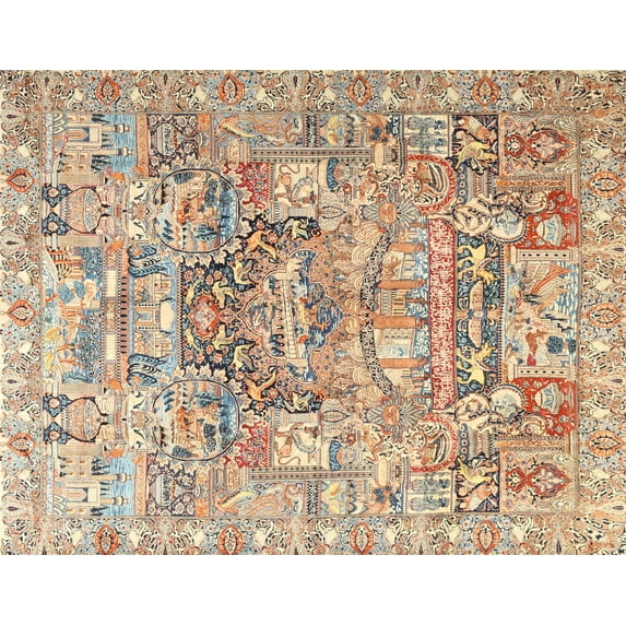 Ahgly Company Indoor Rectangle Traditional Brown Animal Area Rugs, 7' x 10'