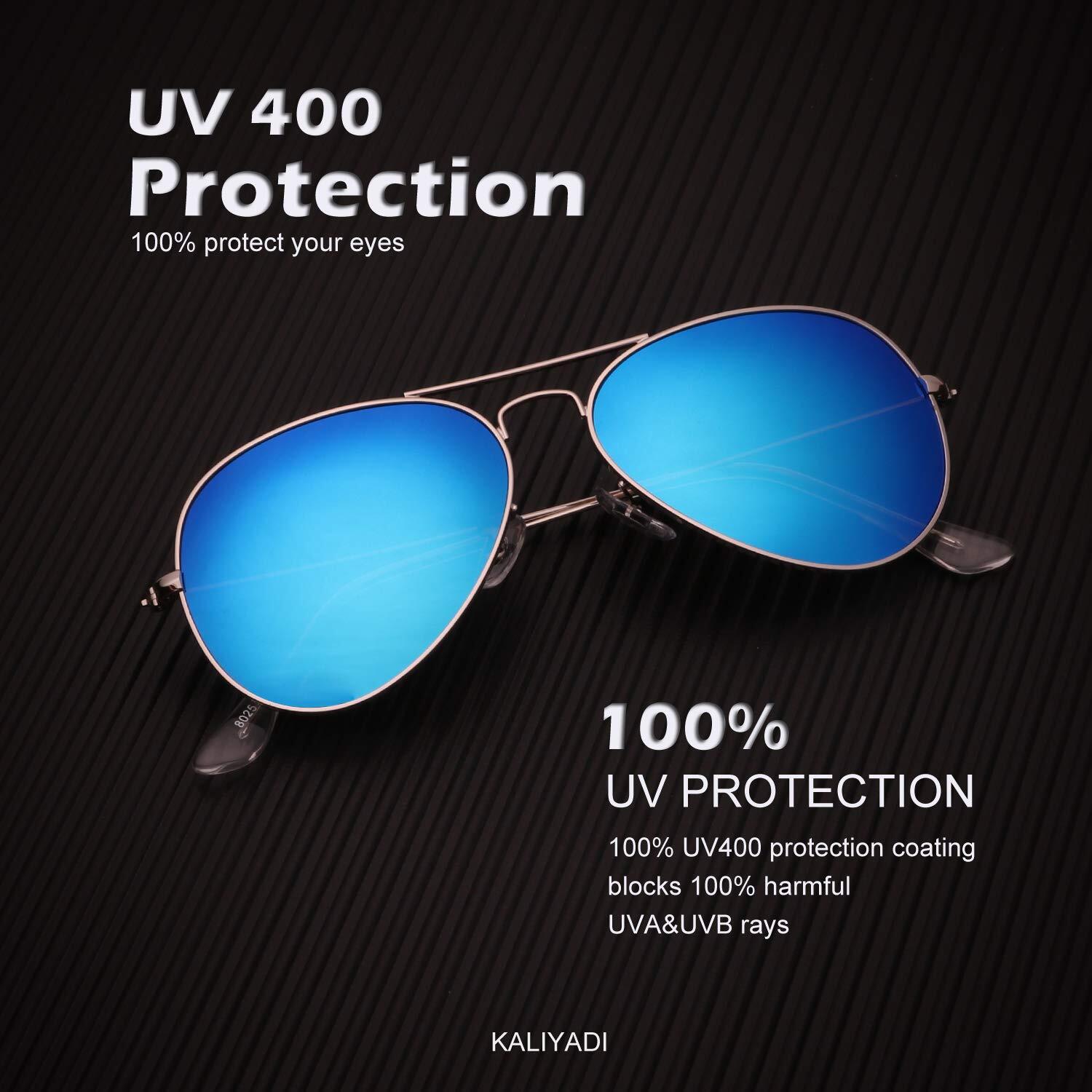 Kaliyadi Polarized Aviator Sunglasses, Blue photo 6