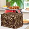 thumbnail image 3 of TSOVTHRID Brown Leopard Print 2 Slice Toaster Cover with Drawstring Easy to Use, Dust Protection Bread Maker Covers Toaster Oven Cloth Protector, 3 of 8