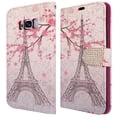 thumbnail image 3 of GSA Wallet Vintage Eifel Tower card Holder Case For Samsung Galaxy S8 Pink Gray, 3 of 4