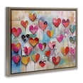 thumbnail image 4 of Stupell Industries Playful Urban Hearts Pattern Abstract Painting Brown Floater Framed Canvas Art Print Wall Art, 31 x 25, 4 of 10