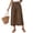 Brown, variant on Only Moment Summer Pants for Women 2026 Polyester,Cotton Elastic Waist Trousers with Pockets Summer Beach Vacation Clothes Navy,S