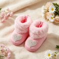 thumbnail image 5 of Miaouyo Infant Baby Girls Booties Fuzzy Cuff Non Slip Soft Sole First Walker Shoes, 5 of 9