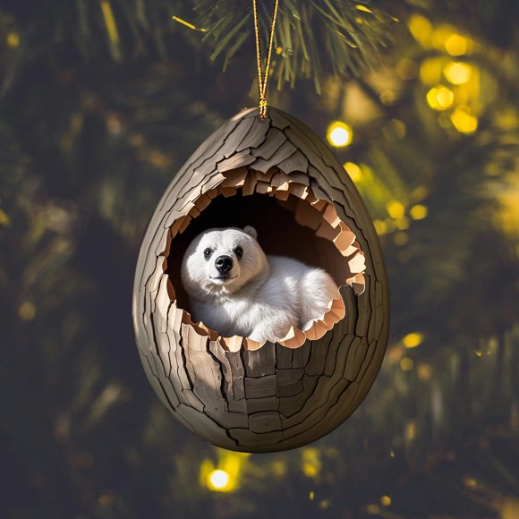 Christmas Animals Print Acrylic Hanging Christmas Gifts For Family Colleagues Christmas Tree Decoration