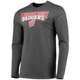 thumbnail image 2 of Men's Concepts Sport Red/Heathered Charcoal Wisconsin Badgers Meter Long Sleeve T-Shirt & Pants Sleep Set, 2 of 5