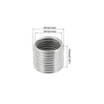 thumbnail image 2 of Unique Bargains M12 Male to M10 Female Adapter 10mm Long Sleeve Reducer Thread Reducing Nut Insert 5 Pack, 2 of 5