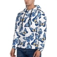 thumbnail image 3 of Lsque Beautiful Butterflies Pattern Casual Men's Hoodie,Hooded Sweatshirt with Kangaroo Pocket,Pullover Hoodie-4X-Large, 3 of 7