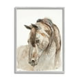 thumbnail image 4 of Stupell Industries Gentle Horse Portrait Farm Animal Watercolor Detail Painting Gray Framed Art Print Wall Art, Design by Patti Mann, 4 of 5