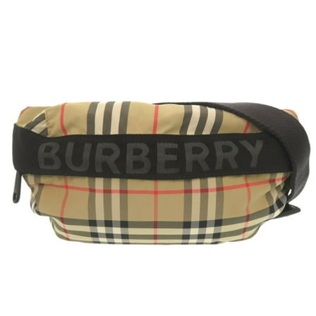 Pre-Owned Burberry Check 8014715 Nylon Beige Body Bag Waist Belt 1219BURBERRY (Good)