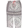 thumbnail image 1 of PJ Salvage Pantalones de salón de pijama con estampado de mosaico para mujer, multicolor, 2X, 1 of 2