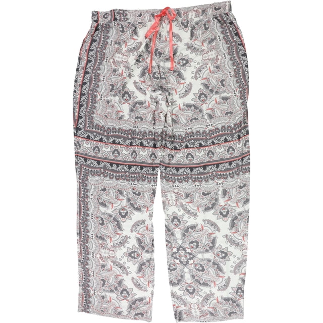 PJ Salvage Pantalones de salón de pijama con estampado de mosaico para mujer, multicolor, 2X