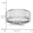 thumbnail image 4 of 925 Sterling Silver 6mm Beveled Edge Ring Size 10.5 Wedding Fancy Classic, 4 of 8