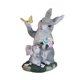 thumbnail image 3 of Estatua de conejo de jardín con luz solar, escultura de resina, adorno, regalo único para exteriores. Gris blanco, 3 of 8