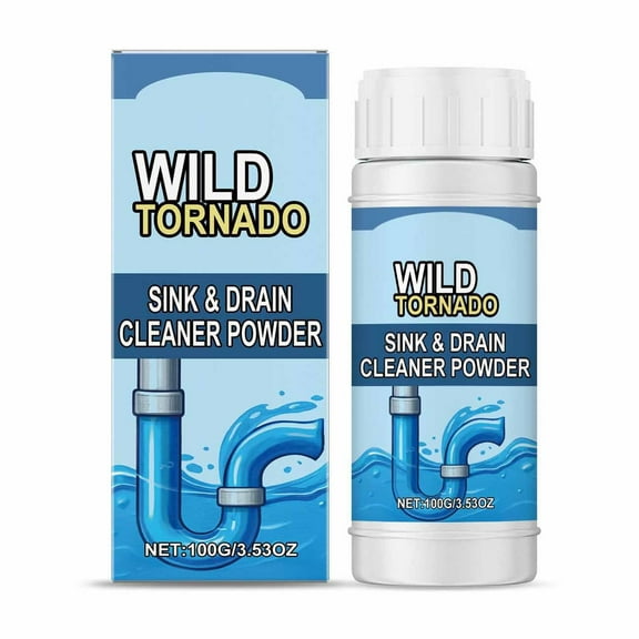Powerful Sink and Drain Cleaner Powder, Fast Foaming for Kitchen Toilet Pipeline Quick Cleaning Tool, 260g