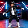 thumbnail image 3 of RFQWOVSR Kids Retro Sequin Performance Suit with Hat for Halloween and Stage Wear, 3 of 5