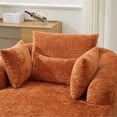 thumbnail image 4 of Oversized Chaise Longue Chair Indoor, Modern Upholstered Chenille Deep Seat Sofa Bed with Throw Pillows and Armrests, Sleeper Sofa Couch for Living Room, Bedroom Apartment, 4 of 9