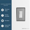 thumbnail image 4 of xianlin-Switch Hits Grey Tint Glass Mirror Outlet Wall Plate | 1 GFI Rocker | 3.5" x 5.25" | Professional Quality Glass Mirror Switch Plate Covers For All Configurations, 4 of 4
