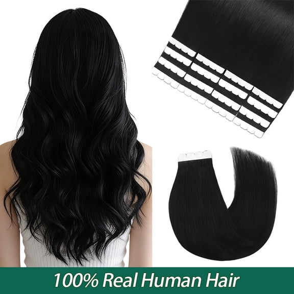 Final Sale Vlasy Mini Tape in 100% Real Human Hair Extensions Straight Hair Extensions 16PCS 24Inch #1