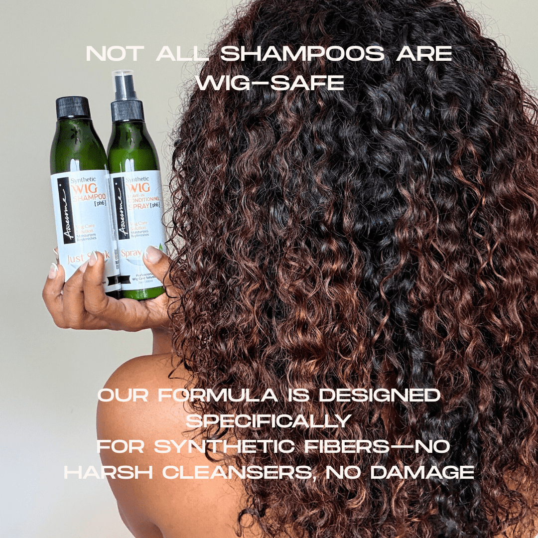 [1 Set of 2] Awesome® | Synthetic Wig Leave-in Conditioning Spray | [pH6] - Top Professional Wig Care Solution, Moisturizes & Replenishes Synthetic Wigs, Easy Combing, Coconut Oil, 7 Ounce
