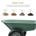 thumbnail image 3 of Best Choice Products Dual-Wheel Home Wheelbarrow Yard Garden Cart for Lawn, Construction - Seafoam, 3 of 8