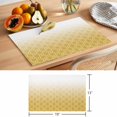 thumbnail image 6 of Morocco Yellow Placemats Set of 4 Geometric Abstract Plaid Gradient Place Mats Indoor Wipeable Table Mats Washable Cloth Dining Table Placemats for Kitchen Holiday Party Home Decor 13x19 Inch, 6 of 9