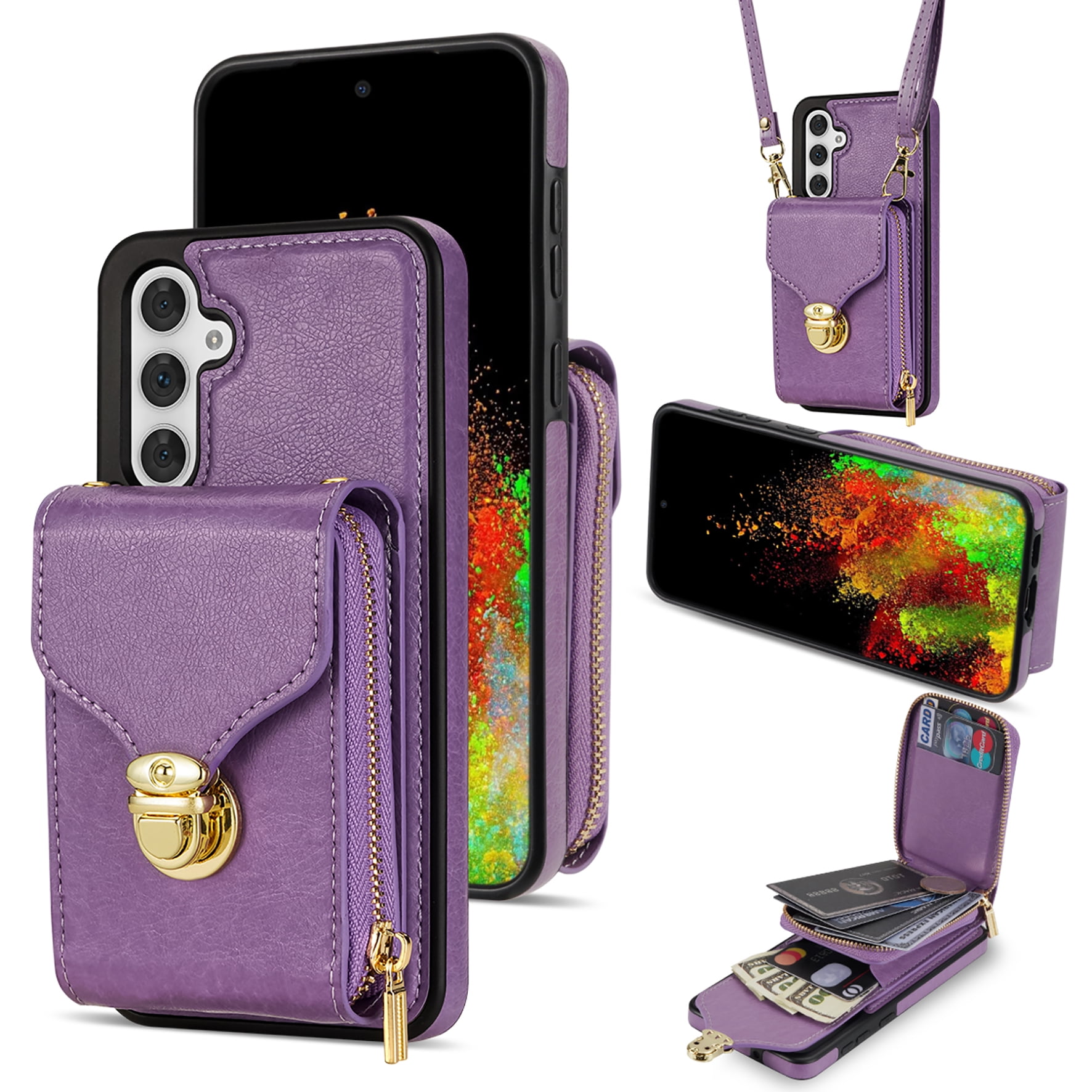 Feishell for iPhone 11 Crossbody Wallet Case,with Removable