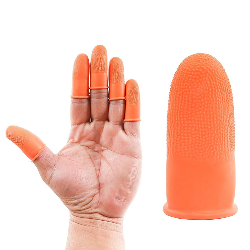 50/100 PCS Thicken latex Finger Gloves Finger Protector anti static anti  slip Finger Cots