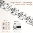 thumbnail image 4 of Correa de reloj GEAK, doble cadena de acero de metal plateado, 44 mm/42 mm, 4 of 9