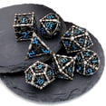 thumbnail image 3 of MACTANO Metal DND Dice Set Dungeons and Dragons Dice Set MTG RPG Board Game Toy-Grim Reaper Blue Number, 3 of 8