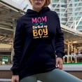 thumbnail image 2 of Mom of the Birthday Boy - Mother of the Bday Celebrant Son Themed, Navy Blue Hooded Sweatshirt or Hoodie, XL, 2 of 5