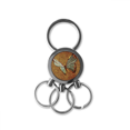thumbnail image 1 of Porte-clés en Acier Inoxydable Broderie design tradition Papillon en Lin, 1 of 3