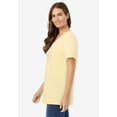 thumbnail image 3 of Woman Within Plus Size Perfect Short-Sleeve V-Neck Tee (Petite Available), 3 of 6