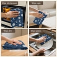 thumbnail image 5 of 4 Pcs Funny Kitchen Towels,Dark Blue Sun Moon Star Pattern Microfiber Dish Towels,Kitchen Tea Towels,Kitchen Towel Set (18" X 26"), 5 of 7