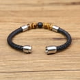 thumbnail image 4 of COAI Magnetic Clasp Leather Bracelet with Black Matte Onyx and Brown Tiger Eye, 4 of 5