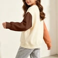 thumbnail image 3 of FAIOROI Boys Color Block Crew Neck Sweatshirt Long Sleeve Pullover for School Kids 11-12T, 3 of 6