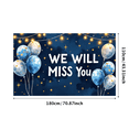 thumbnail image 3 of Blue Watercolor Style Farewell Banner with Balloons Star Elements Party Decoration Background Backdrop for Farewell Parties Departure Celebrations Photography Props and Memory Events, 3 of 8