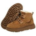 thumbnail image 4 of BOBOGOJP Toddler Snow Boots Boys Girls Winter Cold Weather Waterproof Non Slip Warm Shoes for Little Kids Brown for Size 1, 4 of 6