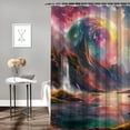 thumbnail image 2 of Orinice Fantasy Art Bathroom Decor Set, Colorful Luxurious Graphic Print Polyester Fabric Fashion Shower Curtain with Hooks, Waterproof Bathroom Decoration, Washable, 100% Polyester, 2 of 7