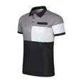 thumbnail image 5 of POTETI Mens Polo Shirts Casual Short Sleeve Collared Shirts Slim Color Block Breathable Button Tops, 5 of 5