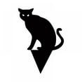thumbnail image 2 of Decoraciones de Halloween para exteriores, letrero de silueta de gato negro para jardín, estatuas de gatos asustadizas con estaca, decoraciones aterradoras de Halloween para jardín, césped, suelo,, 2 of 5