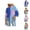 Blue, variant on Fall Shirts for Women 2025 Color Block Lapel Button Down Loose Casual Linen Blouse Tops Long Sleeve Shirts for Women