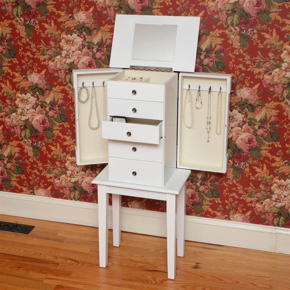 Hampton Bay Jewelry Armoire in White
