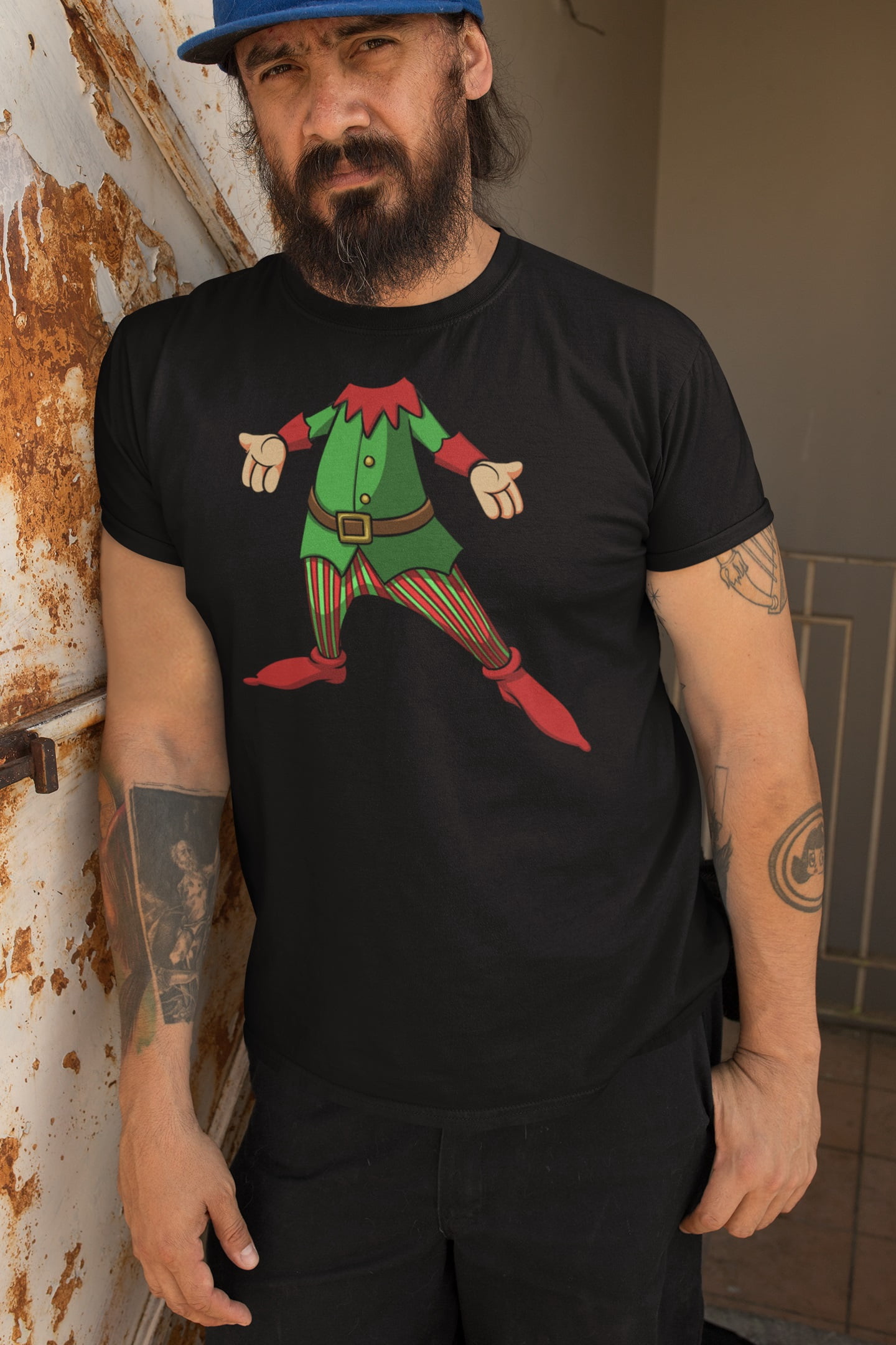 Old Glory Mens Christmas Happy Elf Short Sleeve T Shirt